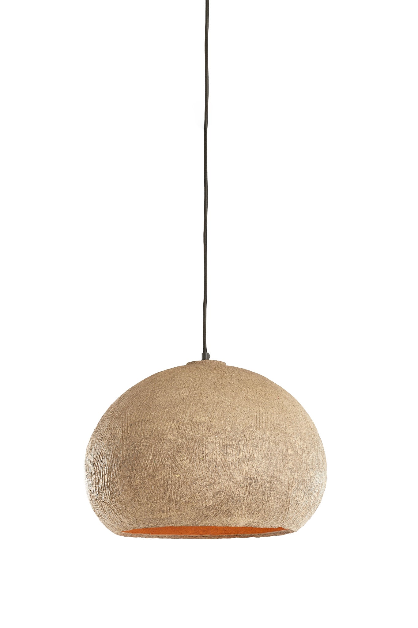 Celmiros Grey Papier Mâché Pendant Light 41cm