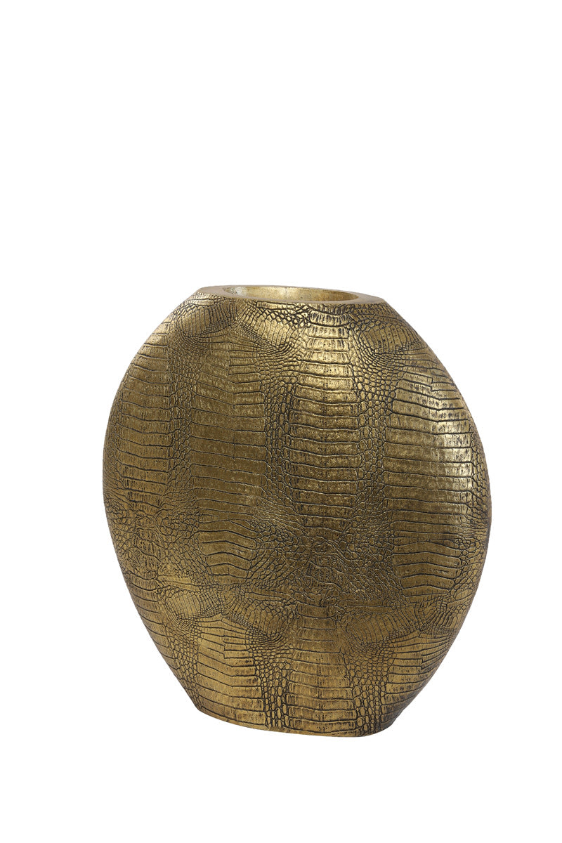 Skeld Antique Bronze Snake Pattern Vase 40cm