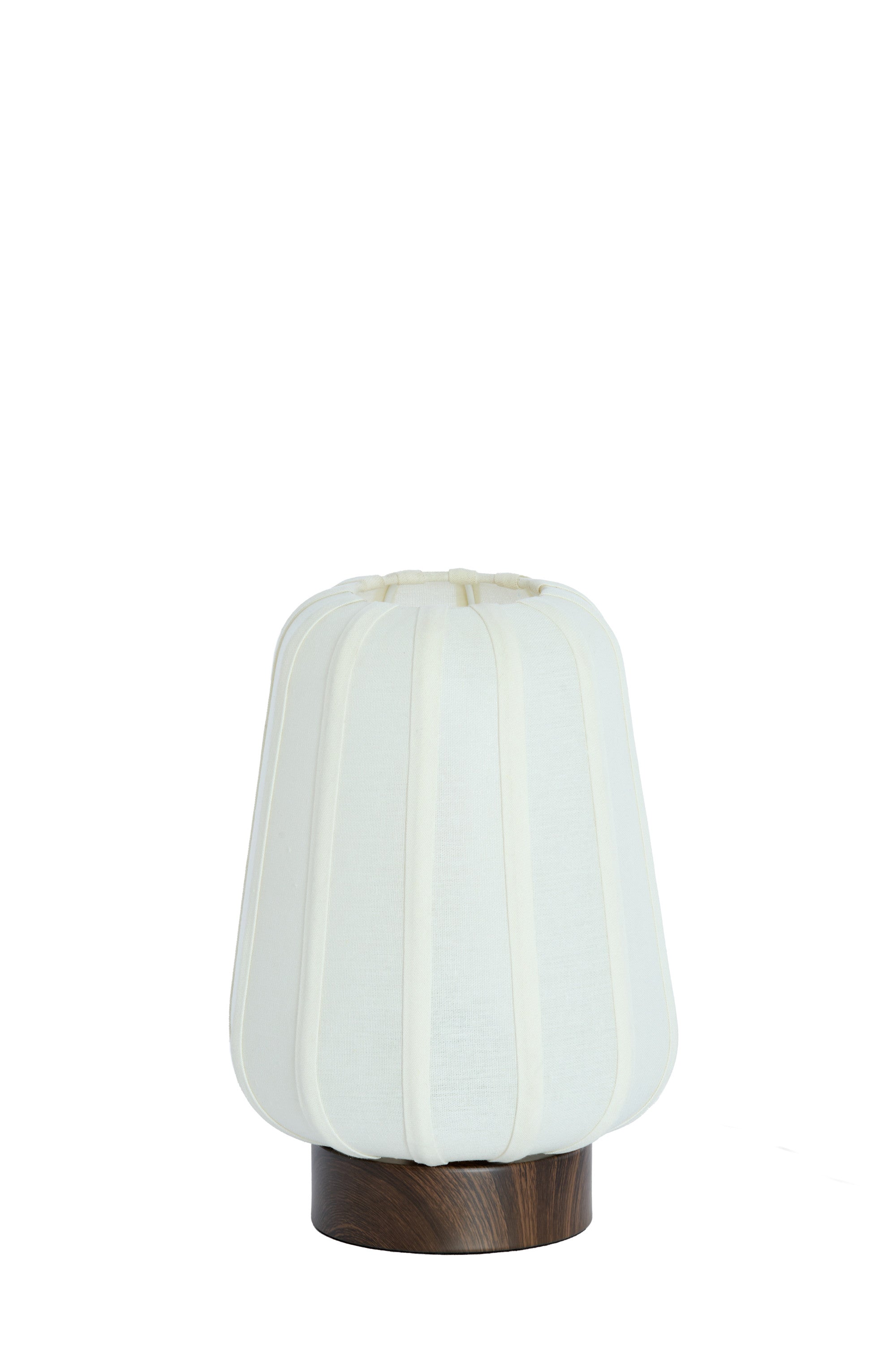Bibia Dark Brown Wood Effect & White Table Lamp 29cm