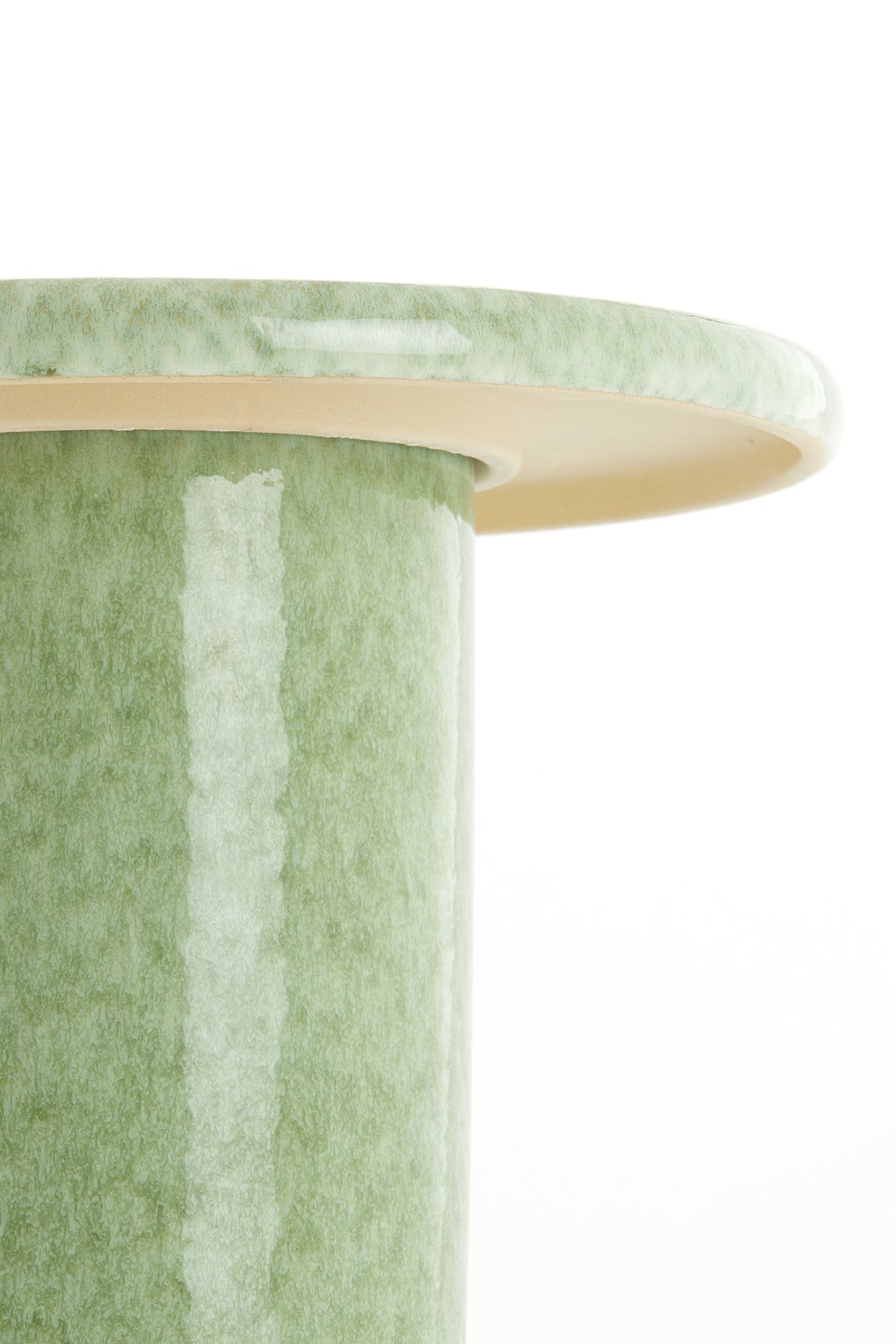 Tudo Mint Green Ceramic Round Side Table 35.5cm