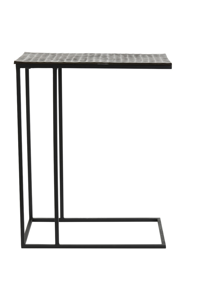 Macy Antique Bronze Metal Rectangular Side Table