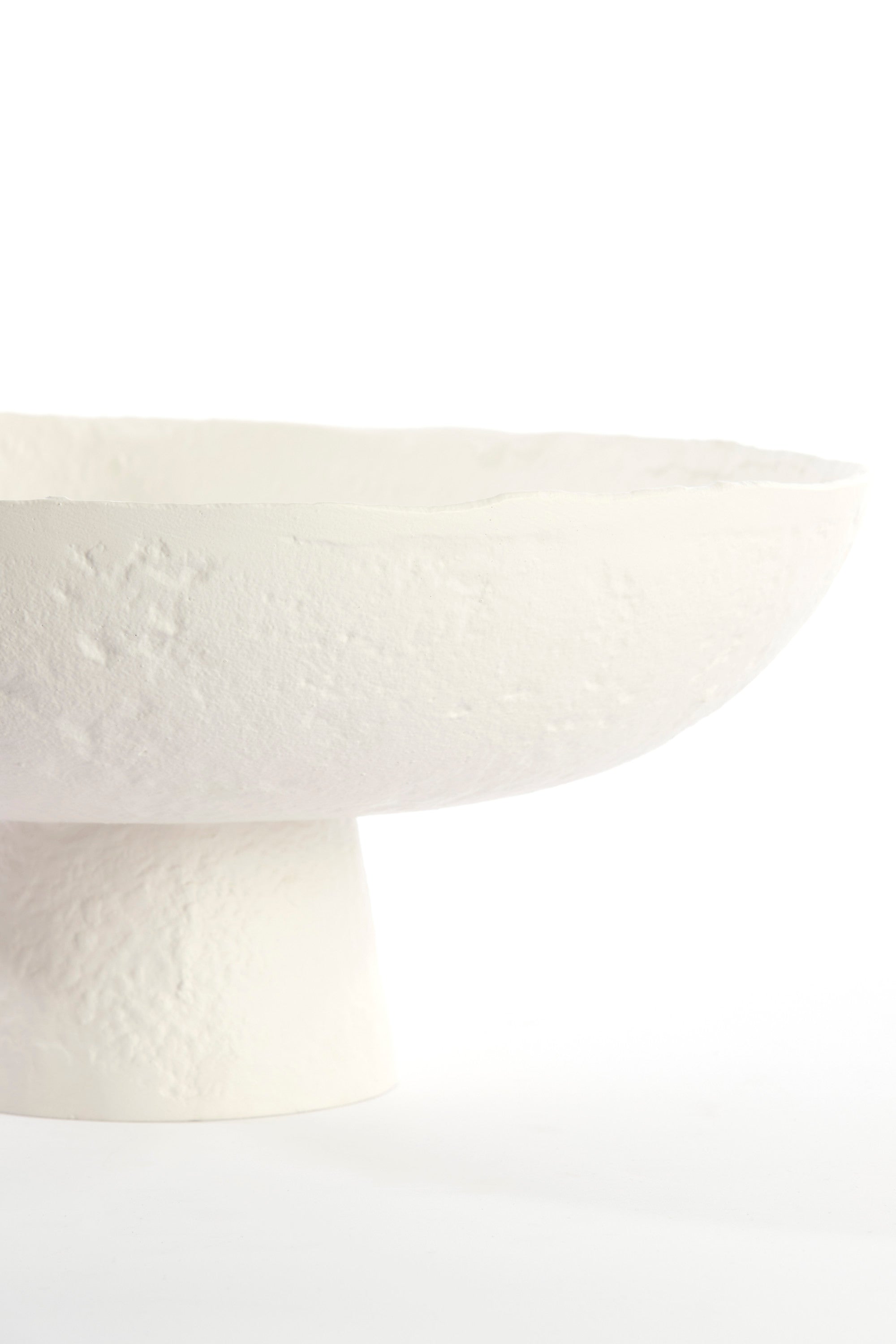 Ota Cream Metal Decorative Bowl on Stand 38.5cm