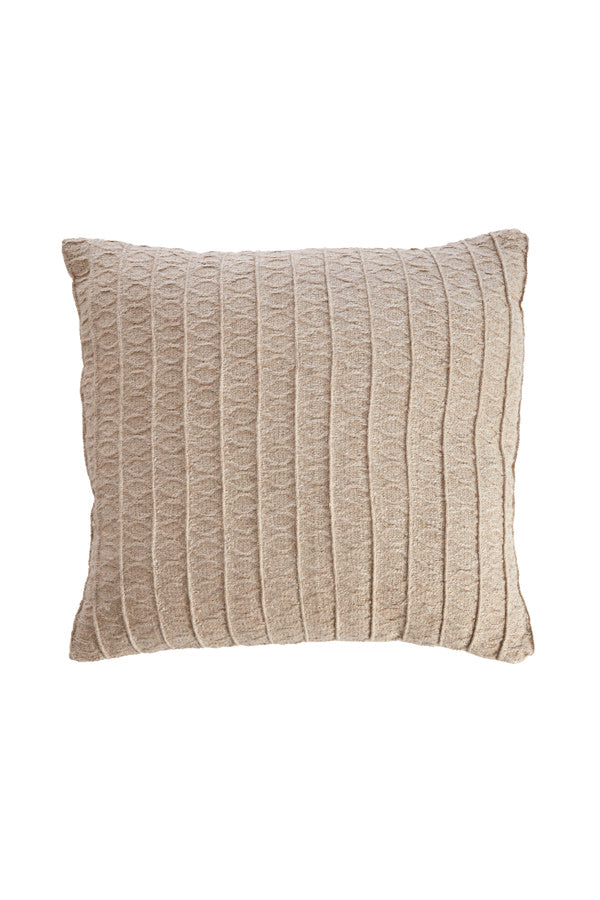 Sarmato Beige Striped Square Cushion 45x45cm