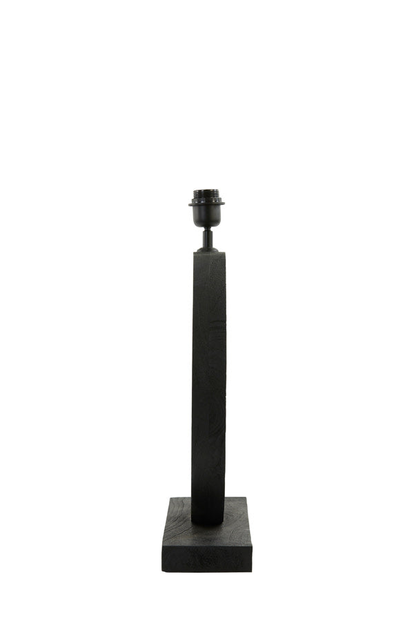 Tinar Matt Black Wood Table Lamp Base
