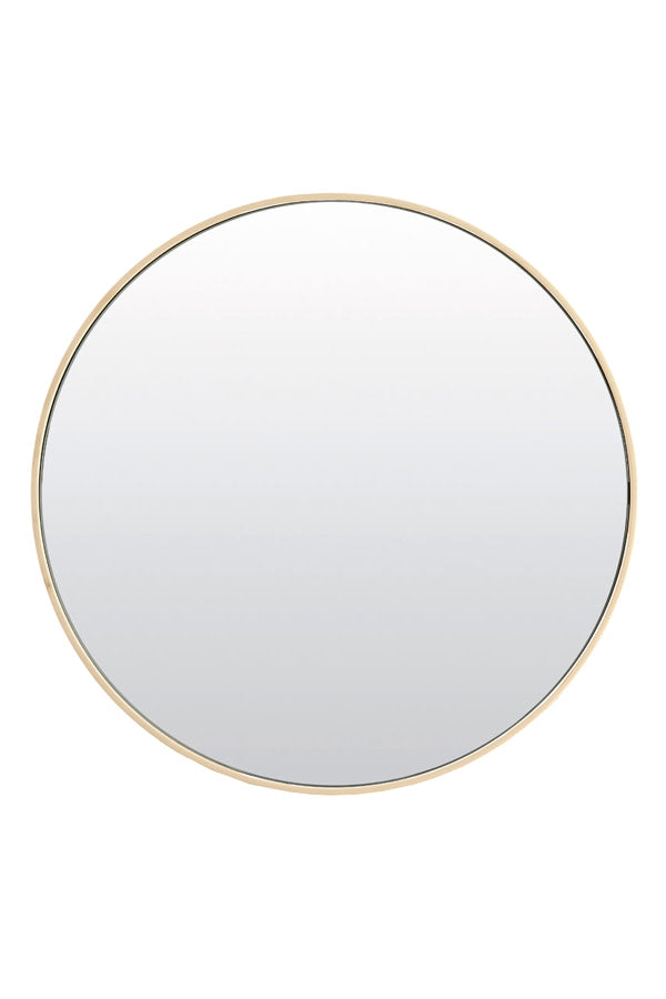 Espejo Clear & Cream Glass Round Wall Mirror 116cm