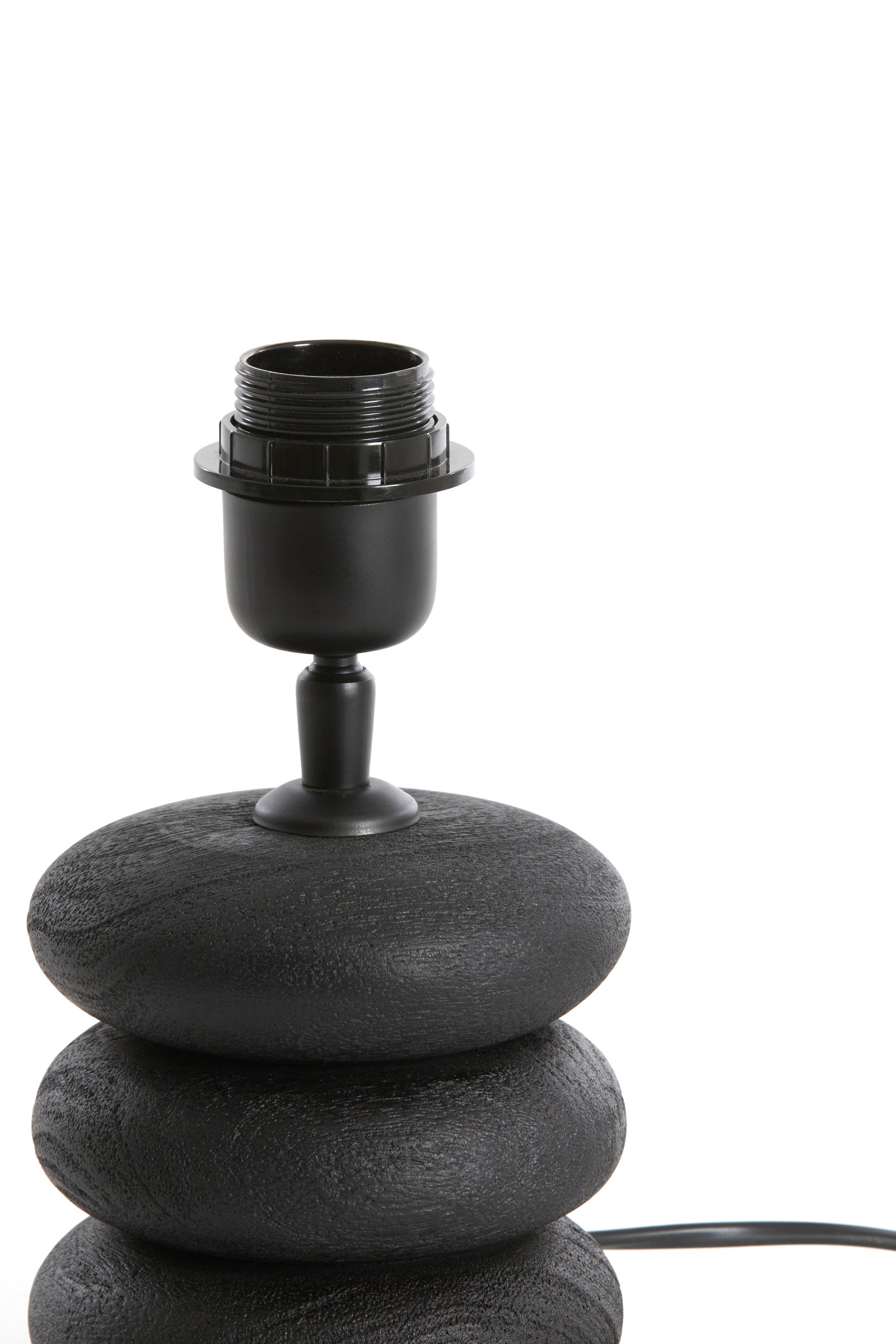Budongo Black Wood Table Lamp Base 12cm