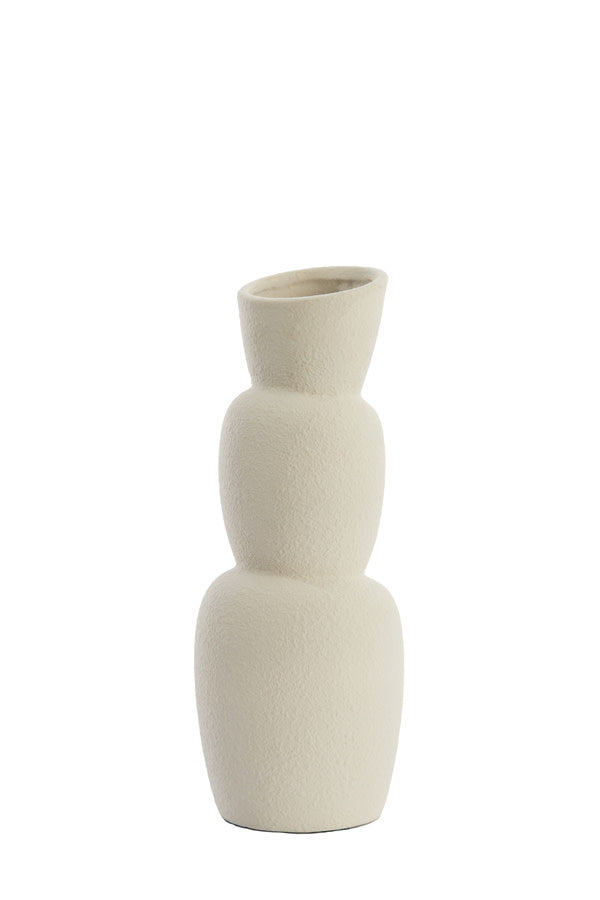 Aram Cream Ceramic Vase 37.5cm