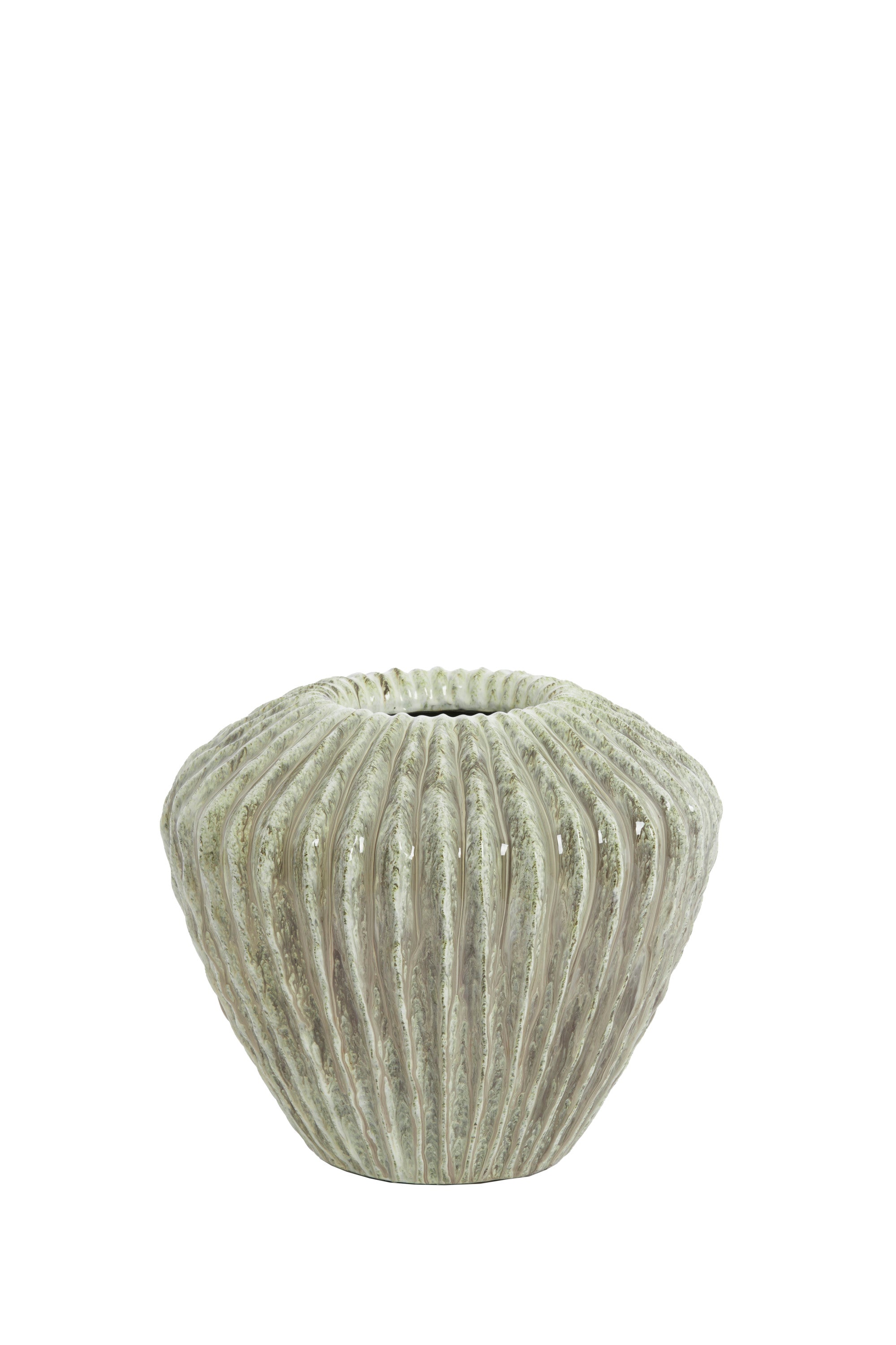 Cacti Gloss Mint Green Decorative Planter 28cm