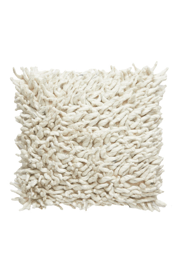 Comallo Natural Shaggy Square Cushion 45x45cm