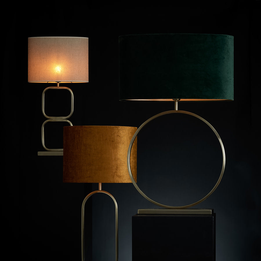 Lutika Light Gold Metal Table Lamp Base 46cm