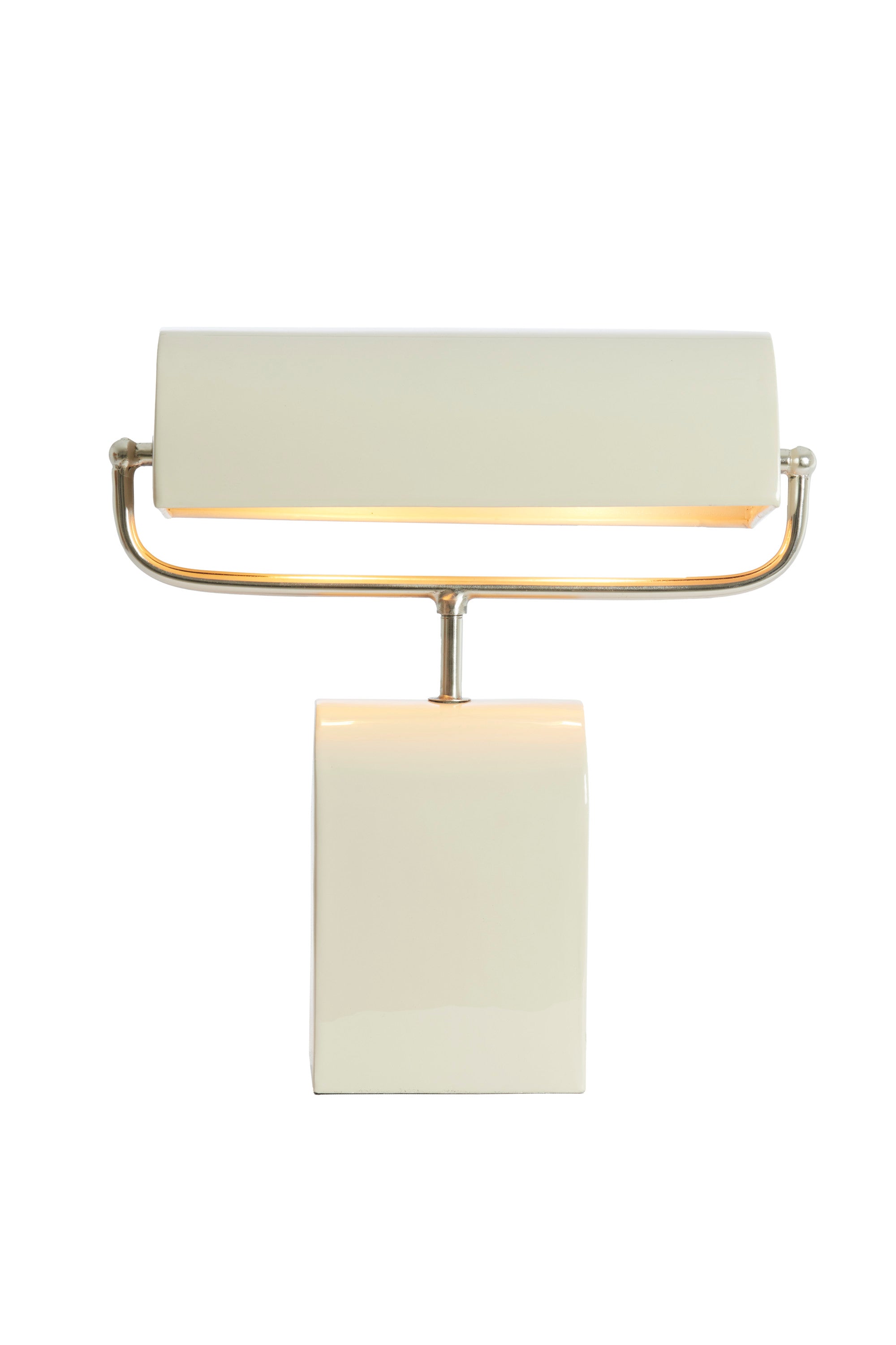 Cardona Cream & Satin Nickel Metal Table Lamp