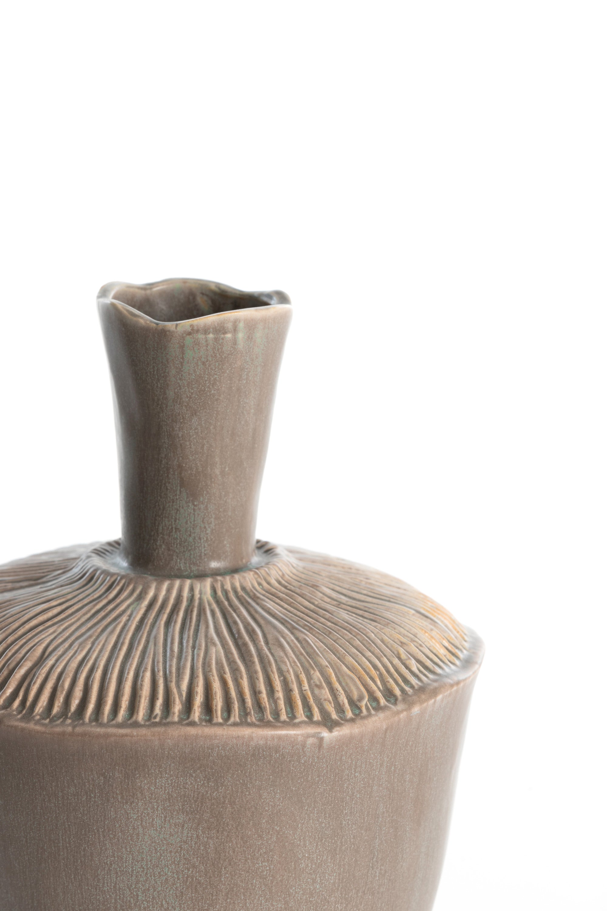Neira Matt Brown/Grey Ceramic Vase