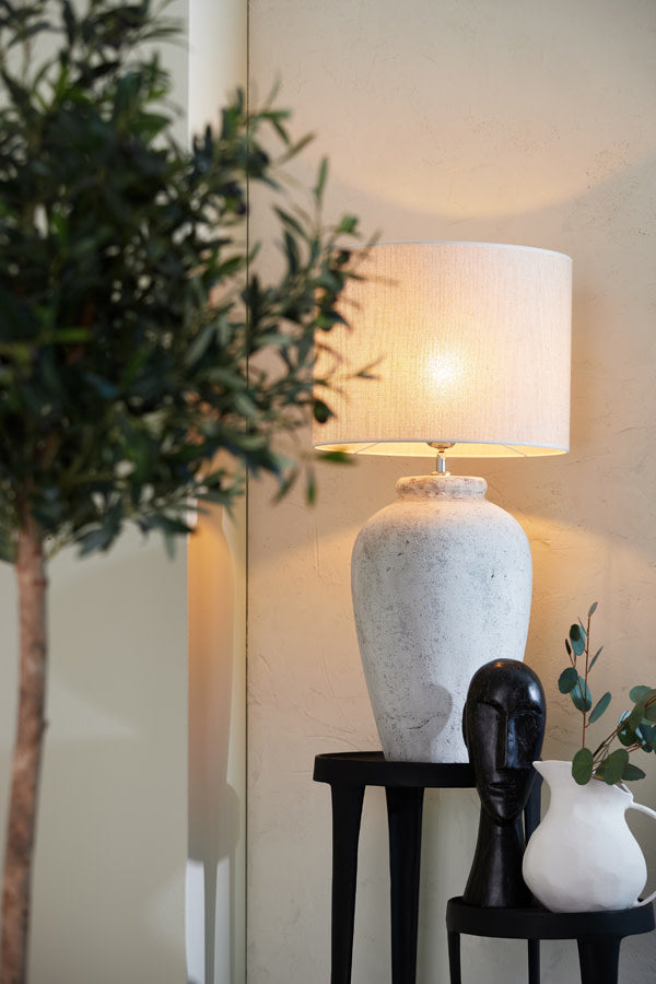 Vesuvius Light Grey Ceramic Table Lamp Base
