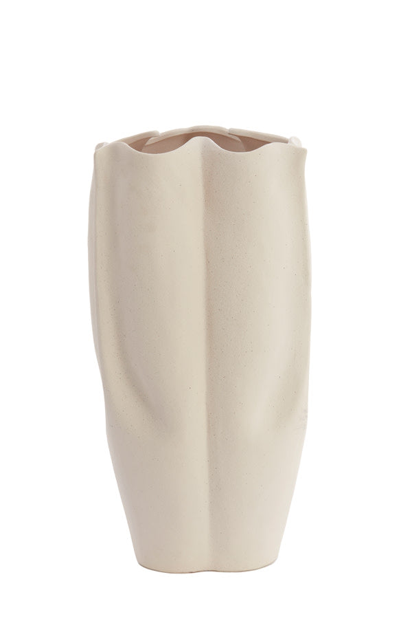 Sanguli Cream Ceramic Vase 56cm