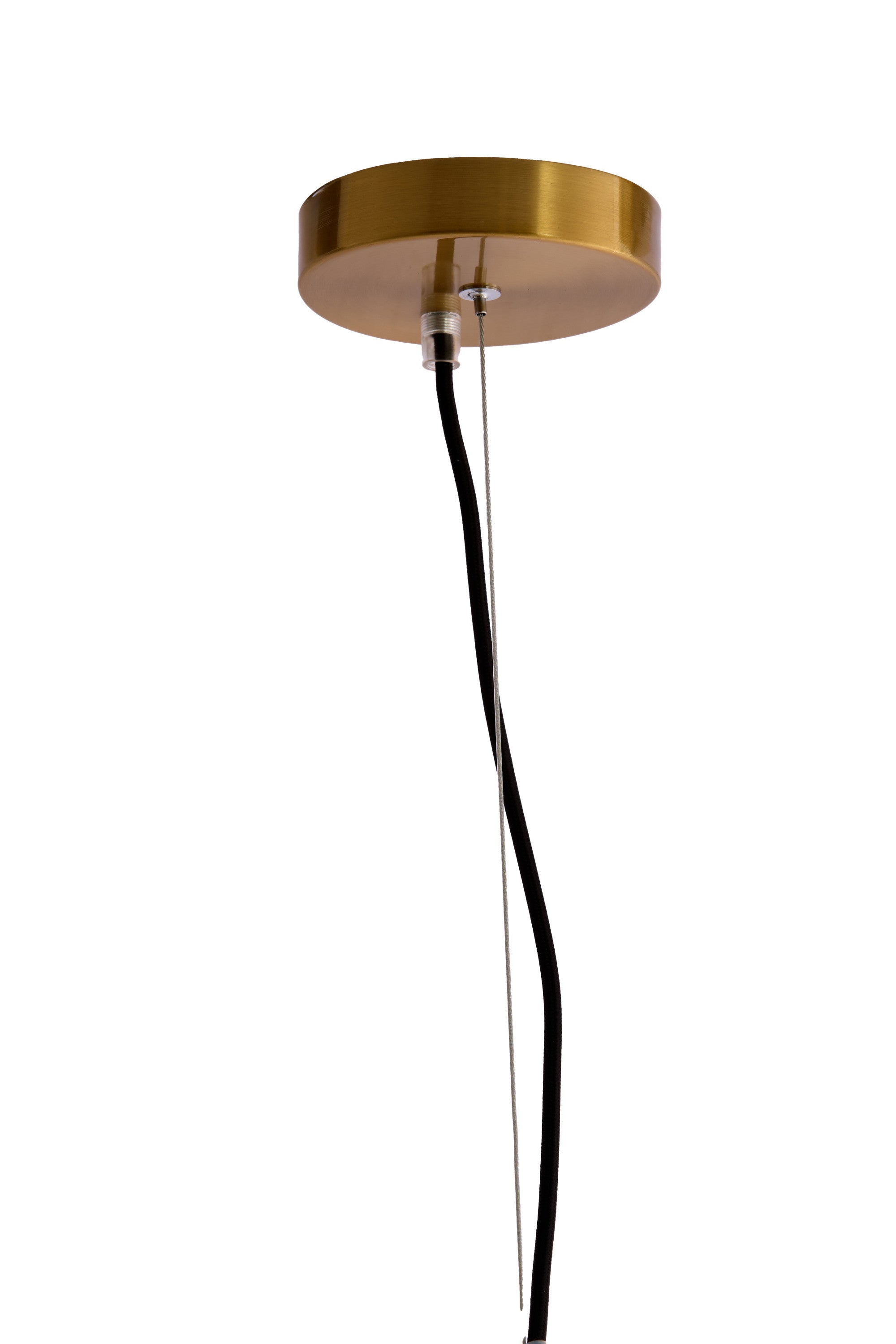 Leona Antique Bronze & Amber Glass Pendant Light 33cm