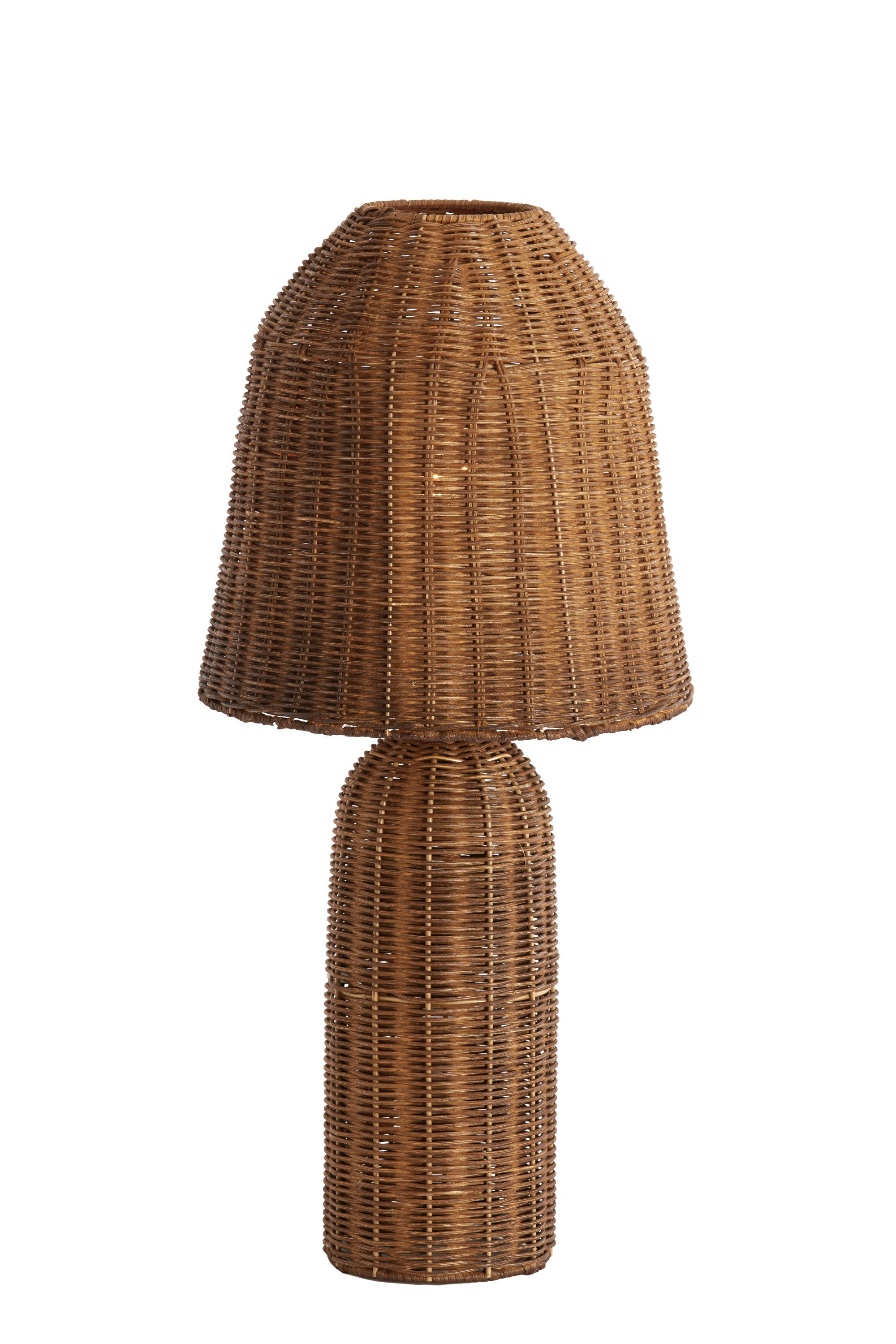 Mandor Dark Brown Rattan Table Lamp