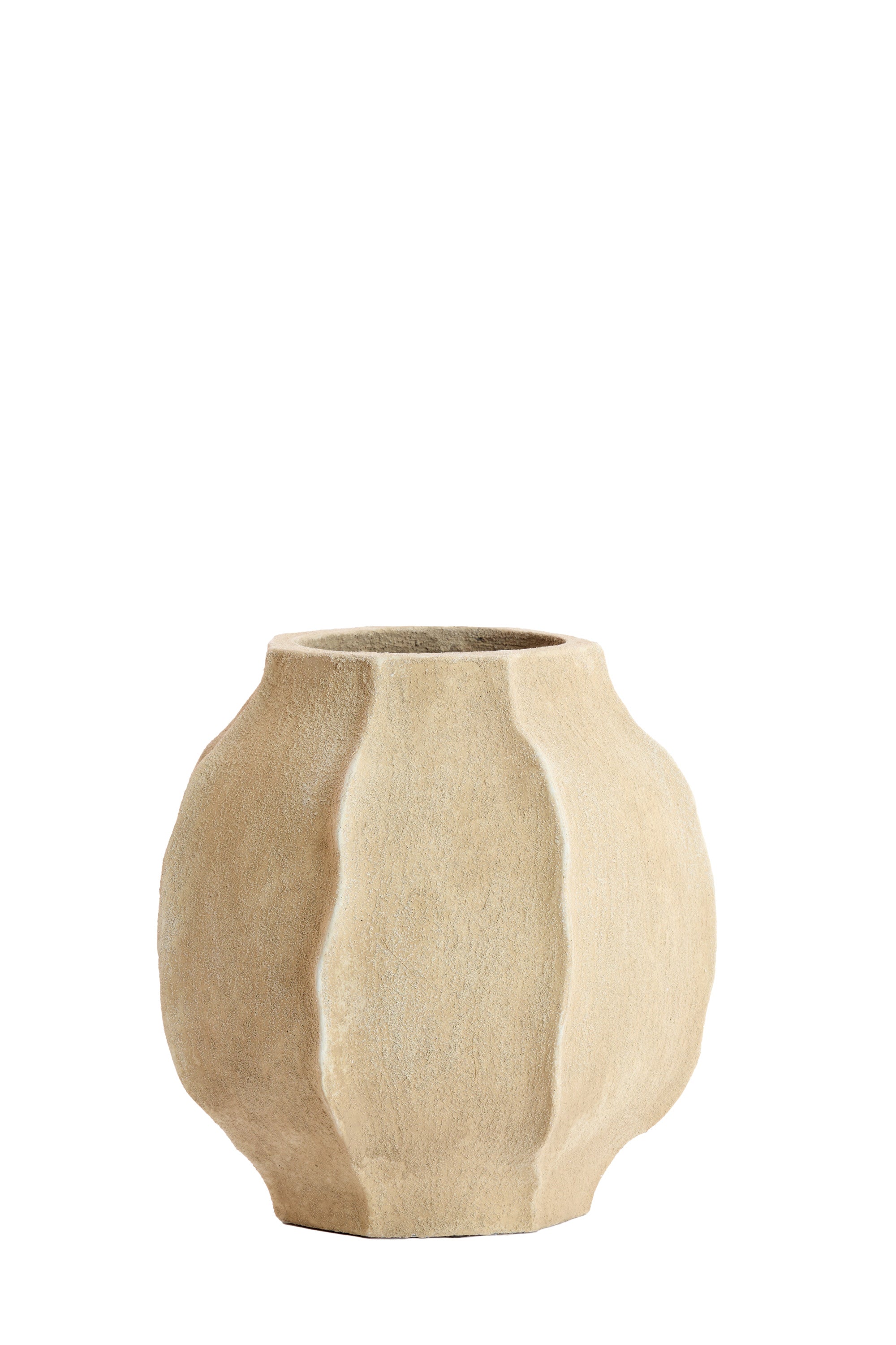 Saphira Matt Sand Vase 35cm