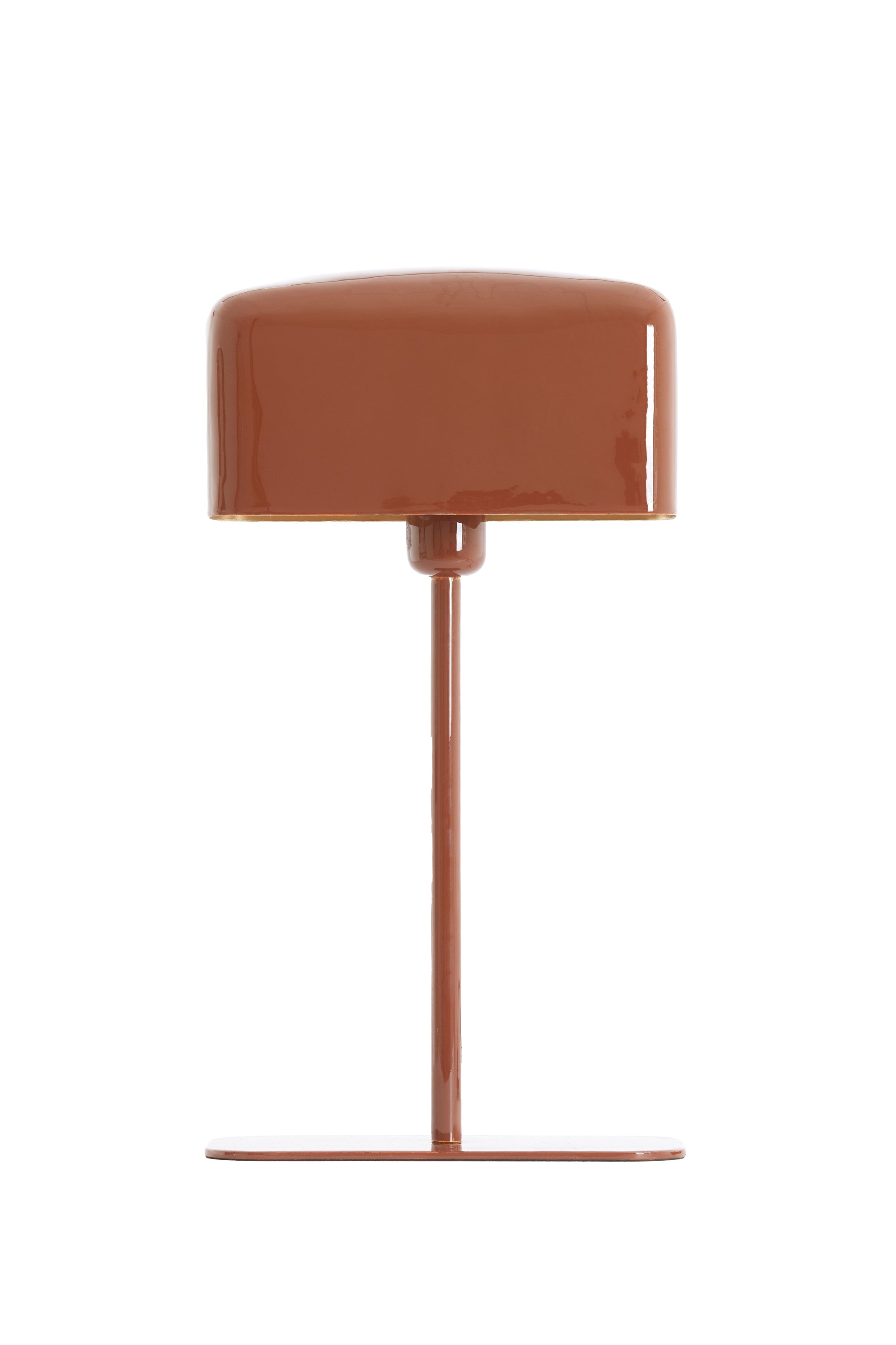 Elenie Gloss Red/Brown Metal Table Lamp