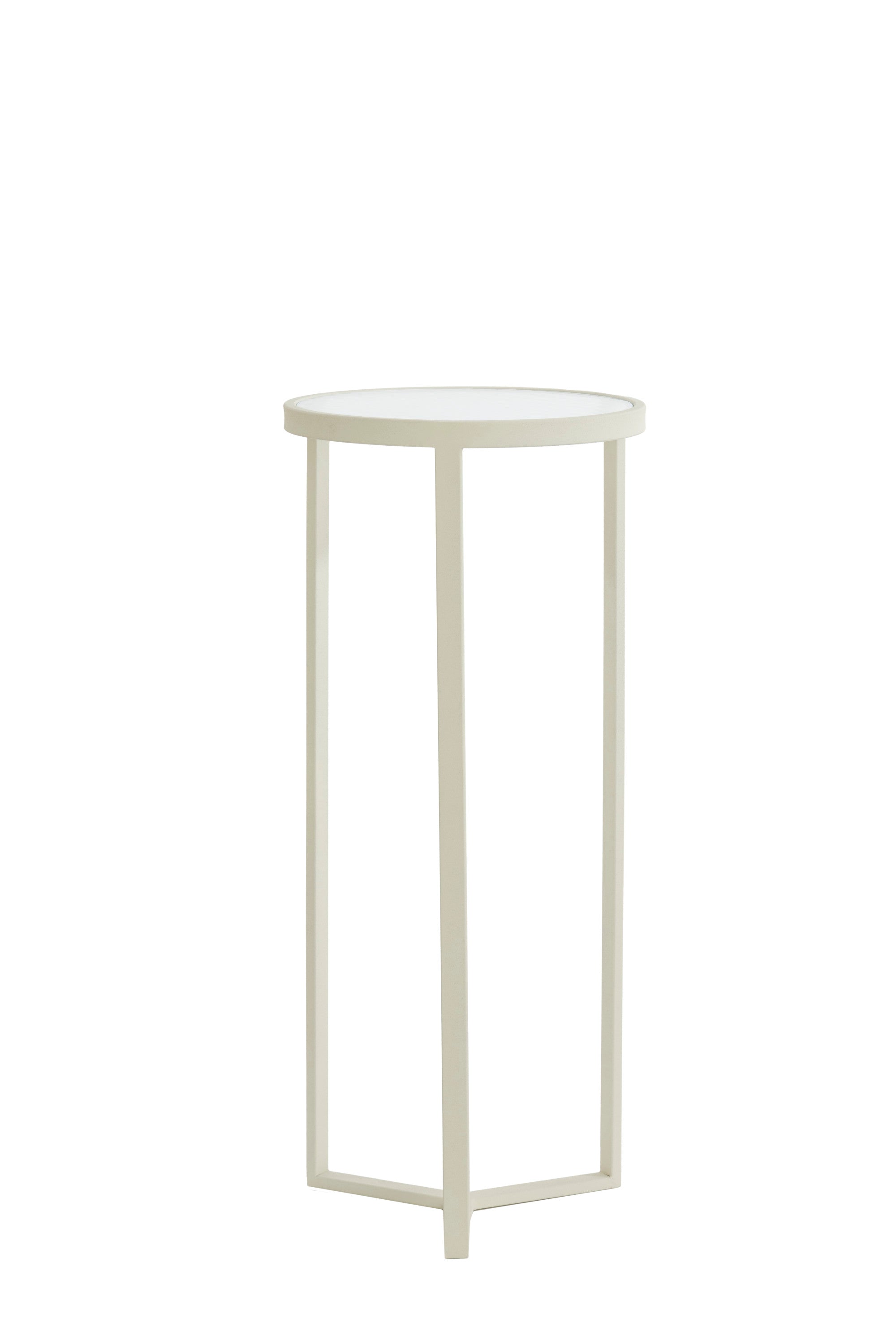 Retiro Clear Ribbed & Cream Glass Plinth 81cm
