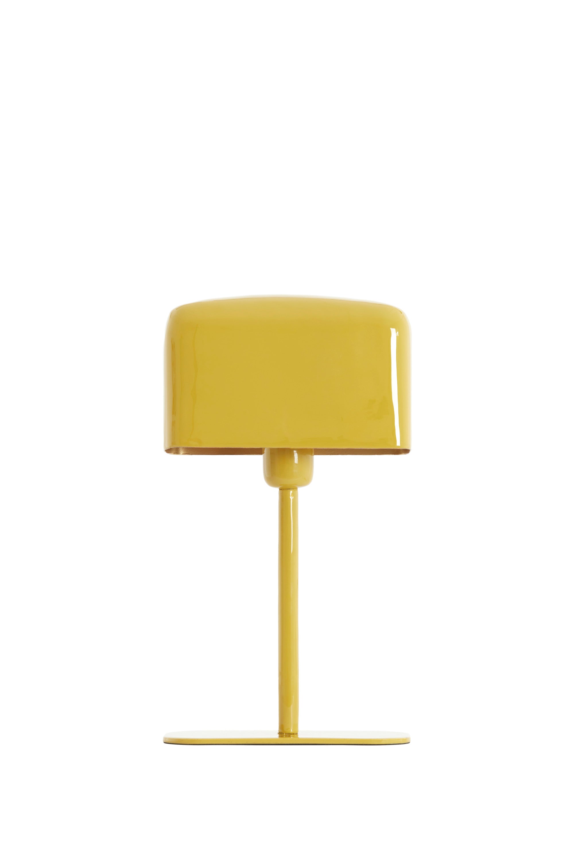 Elenie Gloss Ochre Yellow Metal Table Lamp