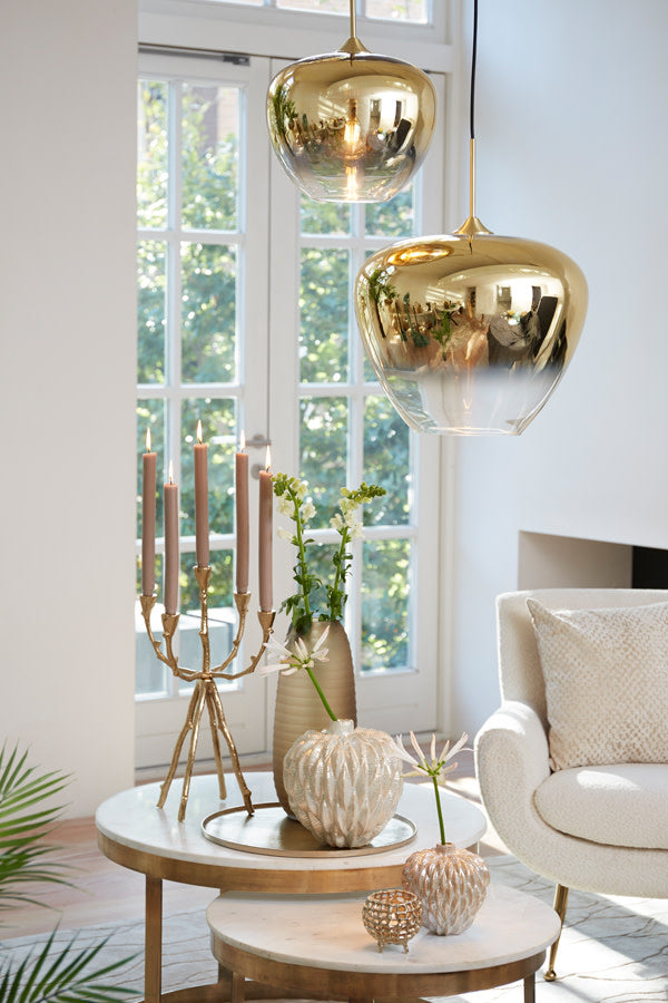 Mayson Gold & Clear Glass Pendant Light 30cm