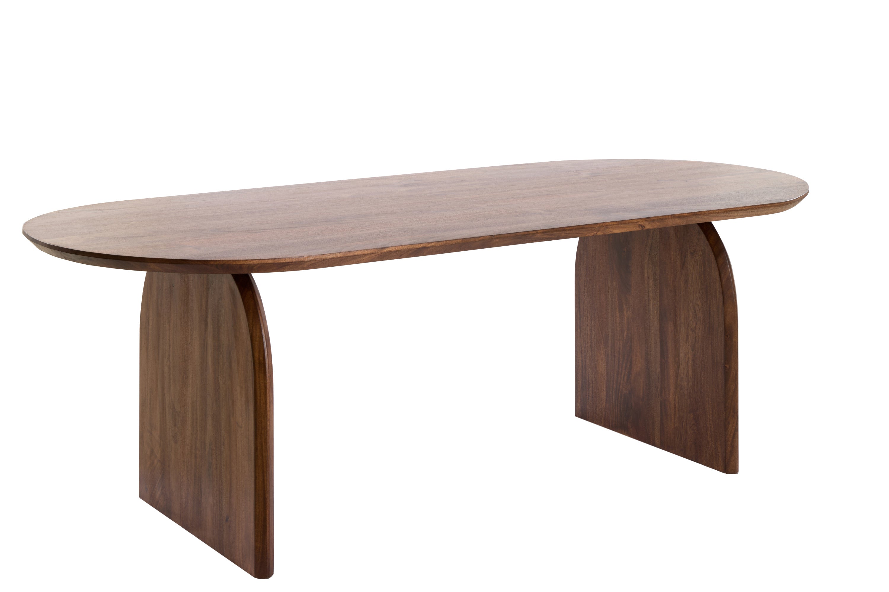 Indore Brown Acacia Wood Oval Dining Table 220cm