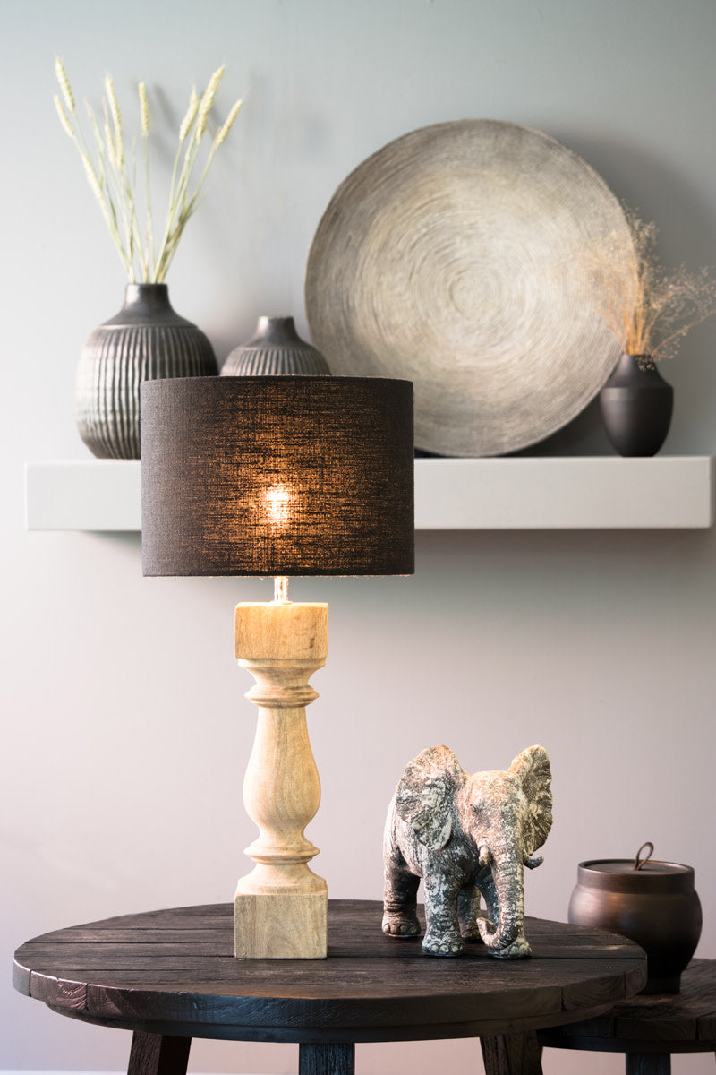 Cumani Weathered Barn Wood Table Lamp Base