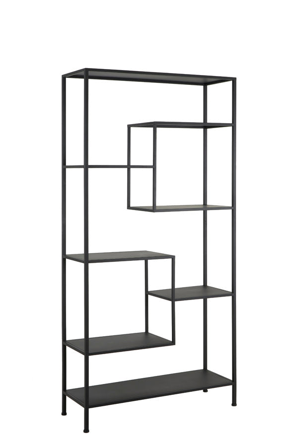 Yvana Matt Black Metal Open Display Unit