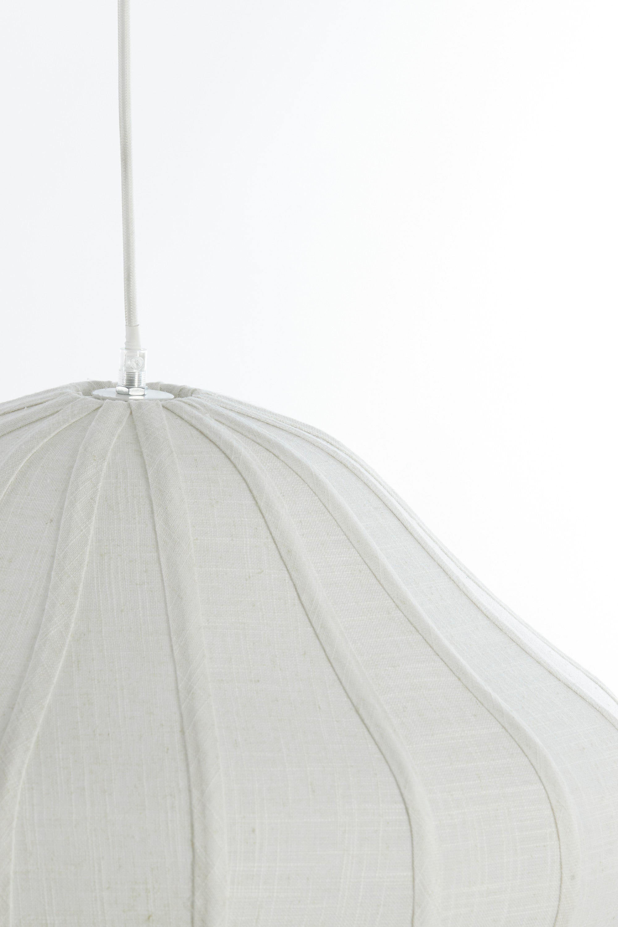 Sukau Cream Linen Pendant Light 50cm