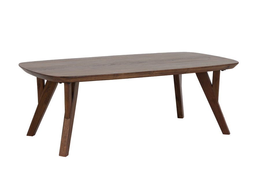 Quenza Brown Acacia Wood Rectangular Coffee Table