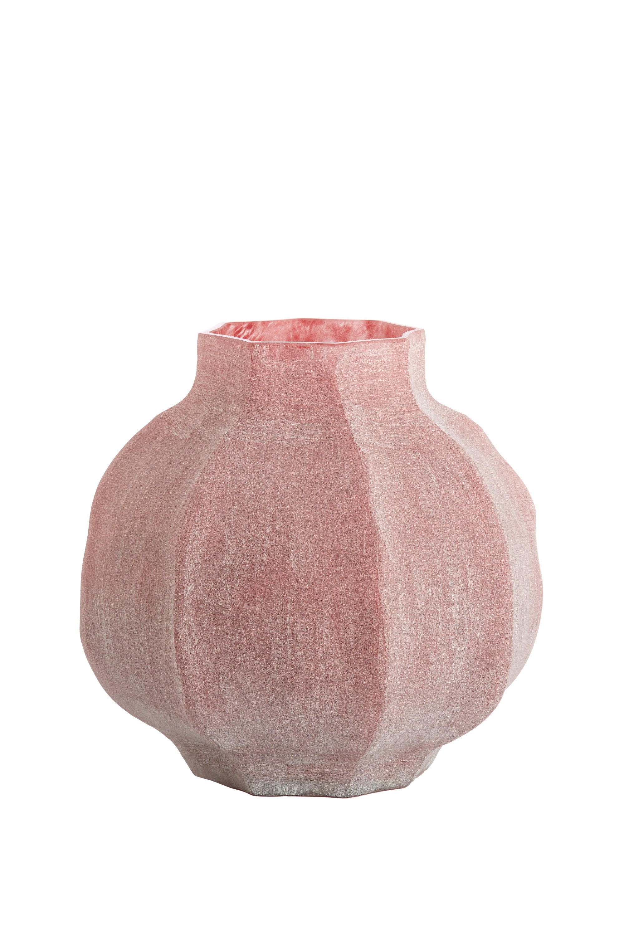 Tejeda Dark Pink Glass Vase 32cm