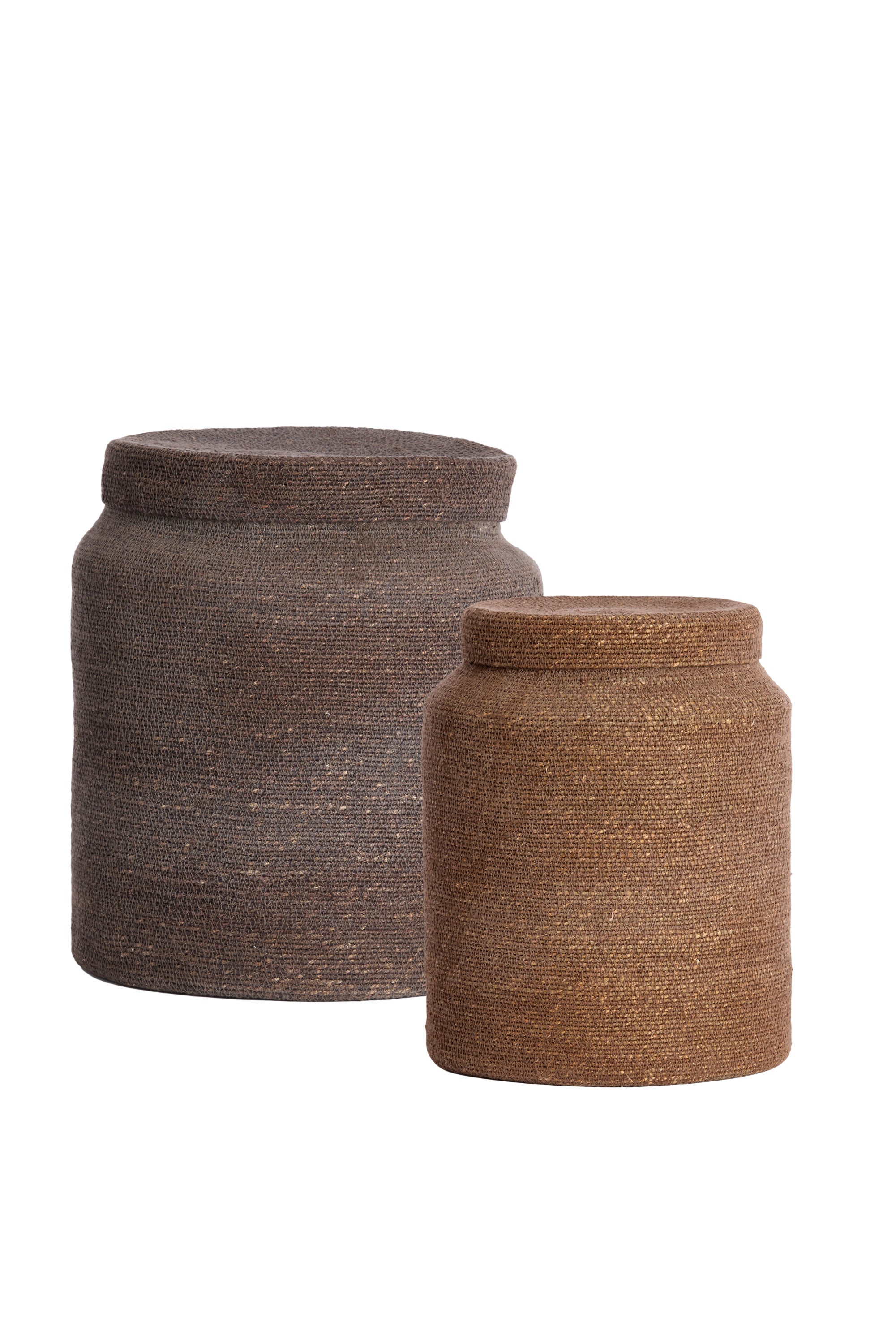 Betania Set of 2 Brown Seagrass Storage Baskets
