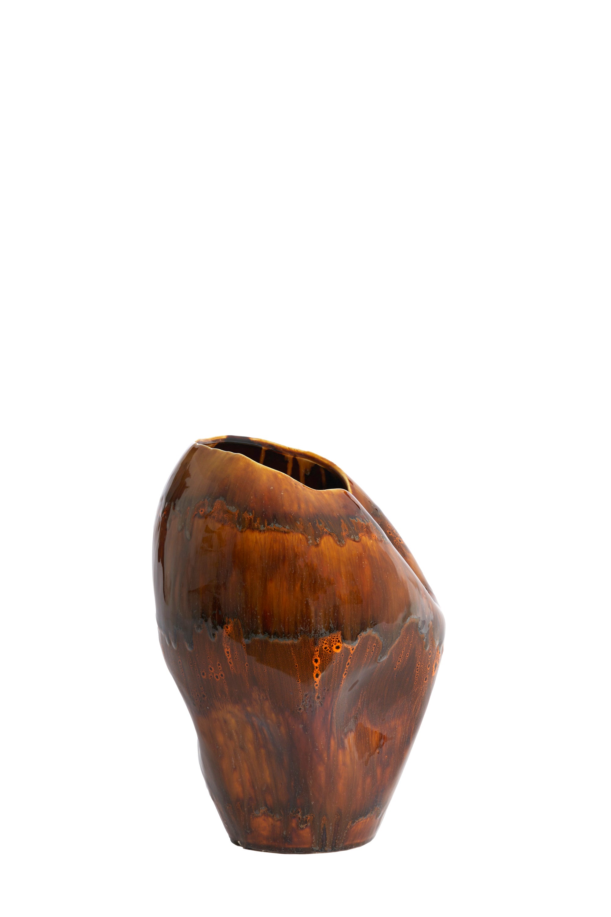 Azura Dark Brown Ceramic Vase 35cm