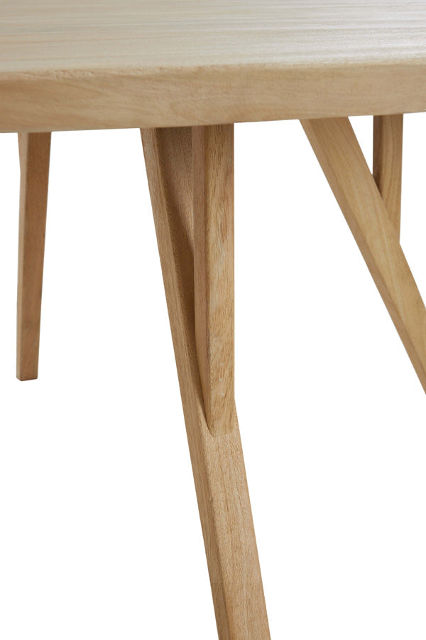 Quenza Natural Mango Wood Round Dining Table 140cm