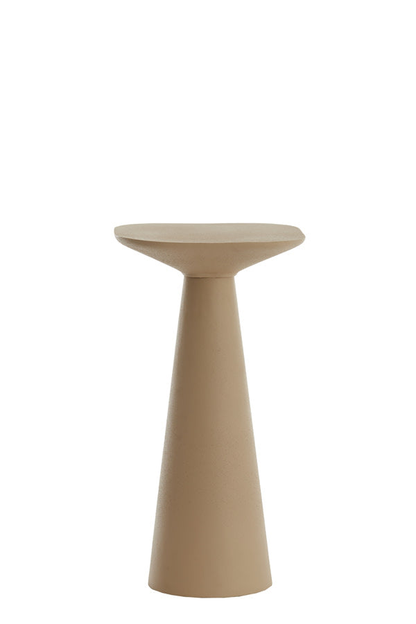 Abala Matt Taupe Metal Square Side Table 53cm