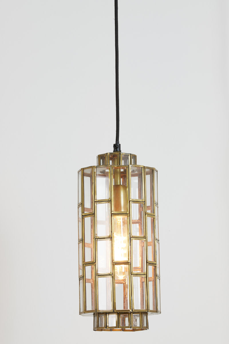 Søstrene Antique Bronze & Glass Pendant Light 15cm