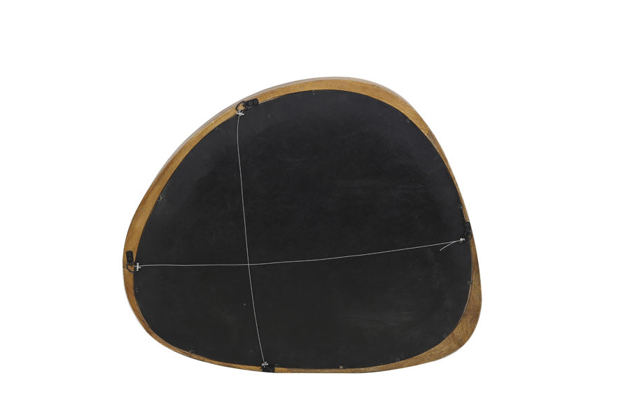Sonora Oiled Brown Wood Wall Mirror 70cm