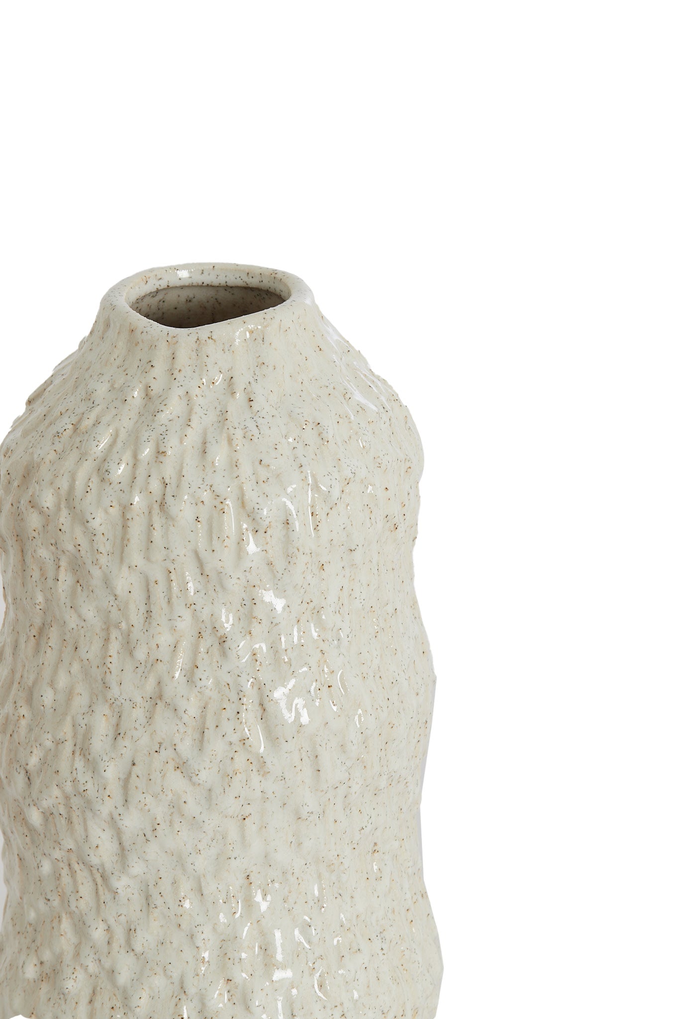 Asola Cream Ceramic Vase 28cm