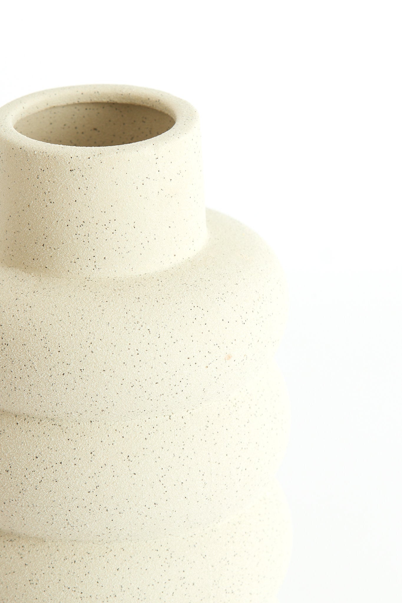 Triora Matt Cream Ceramic Vase 42cm