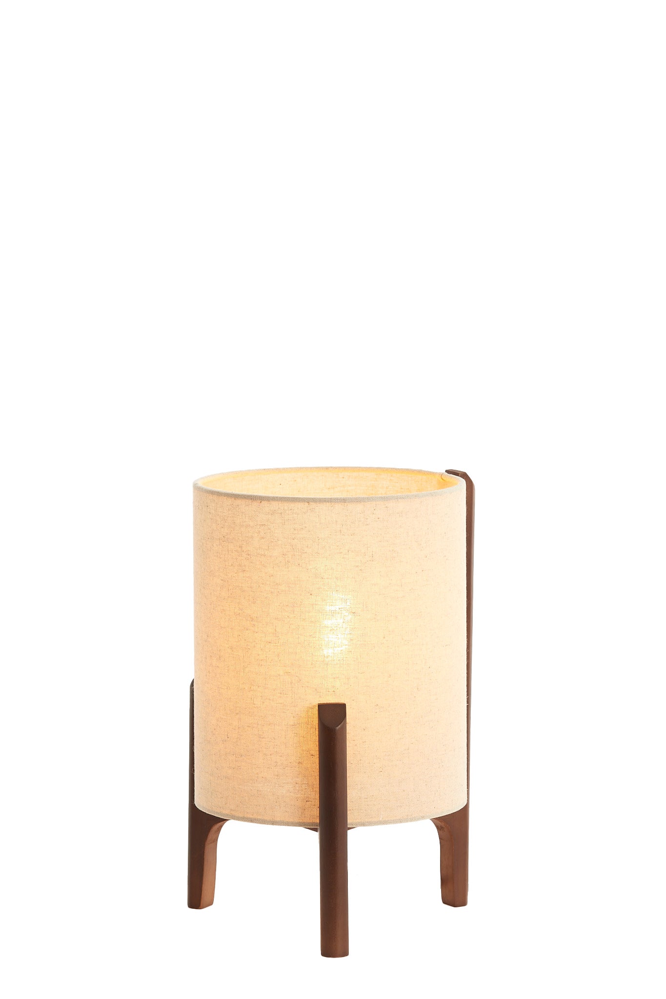 Litto Dark Brown & Natural Linen Table Lamp 33cm