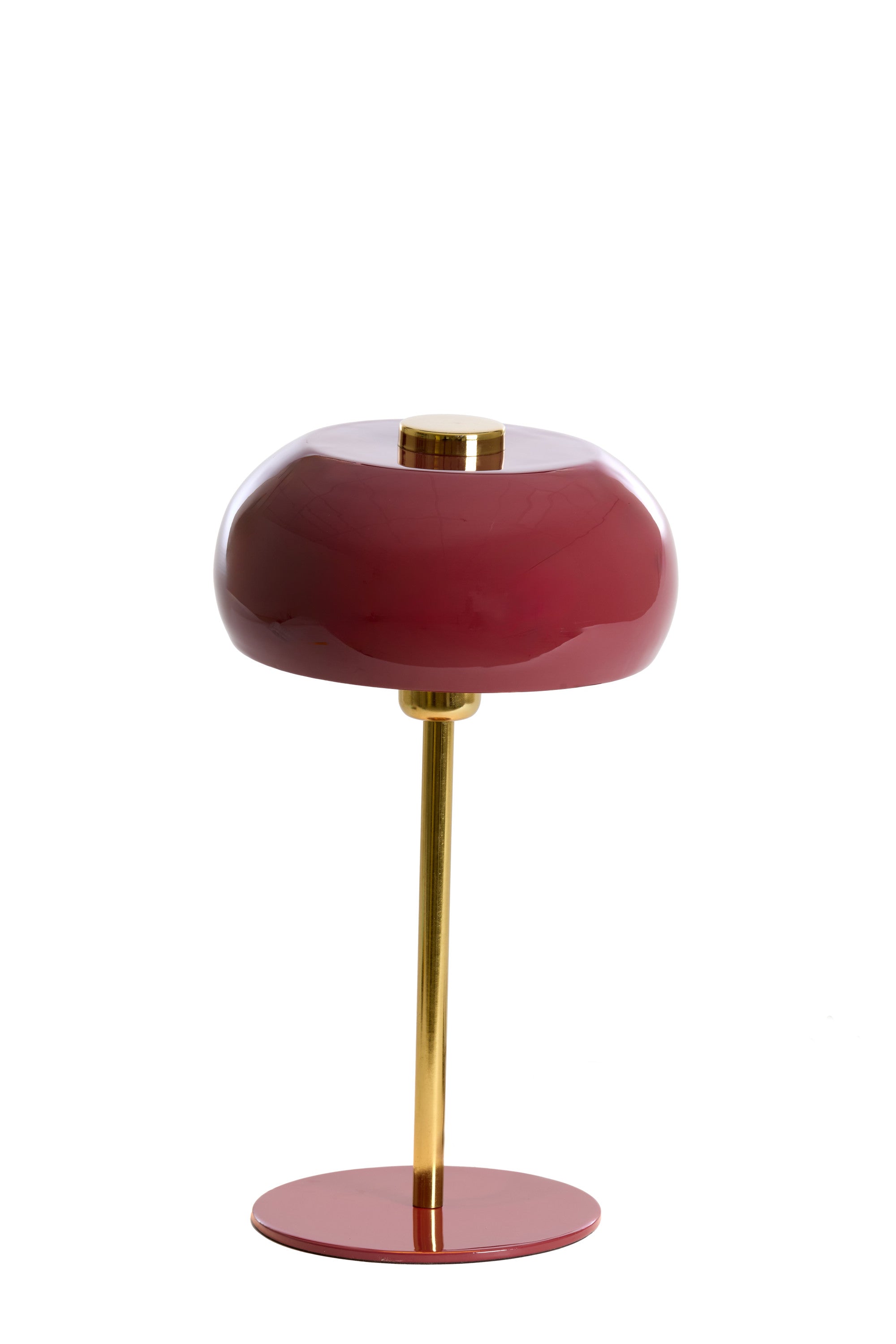 Surin Gloss Burgundy & Gold Metal Table Lamp