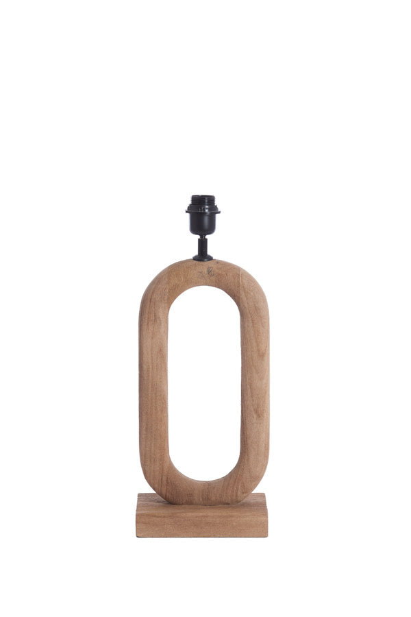 Paceco Matt Natural Wood Table Lamp Base 44cm