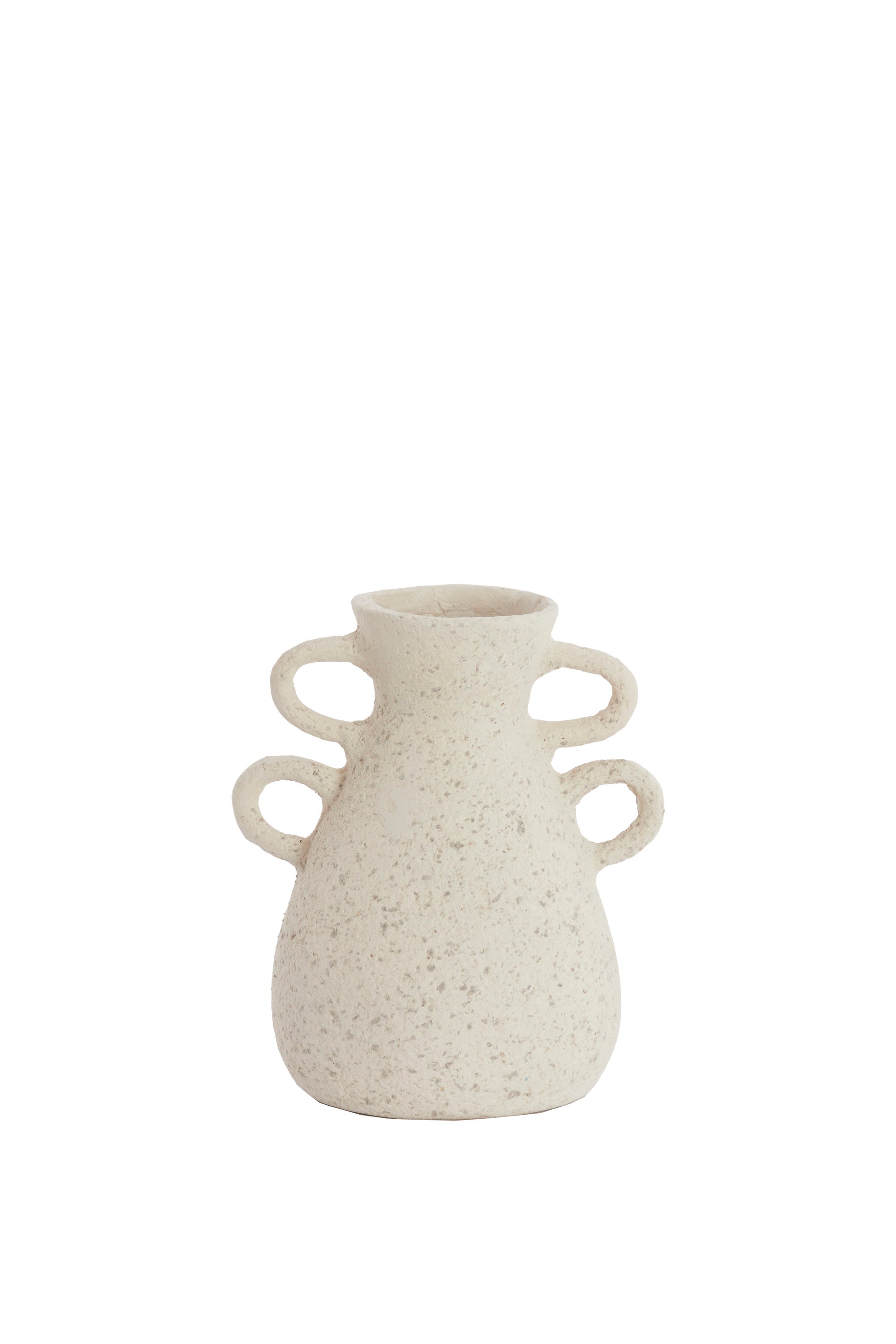 Zephan Matt Cream Papier Mâché Vase 30cm