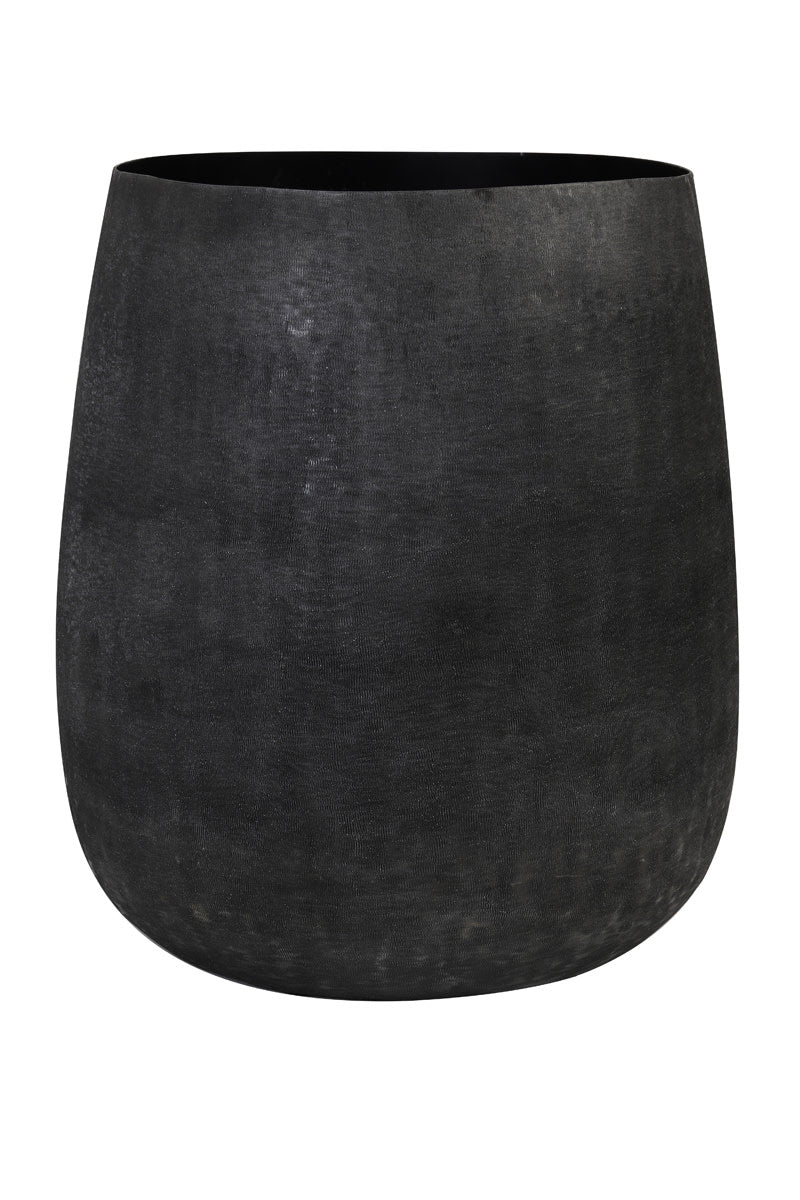 Genoli Matt Black Metal Decorative Planter
