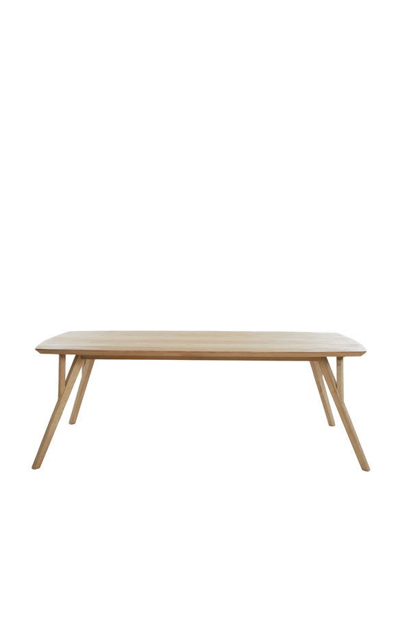 Quenza Natural Mango Wood Rectangular Dining Table 220cm