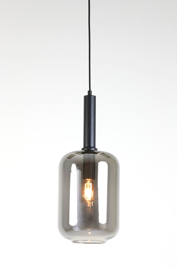 Lekar Black & Smoked Glass Pendant Light