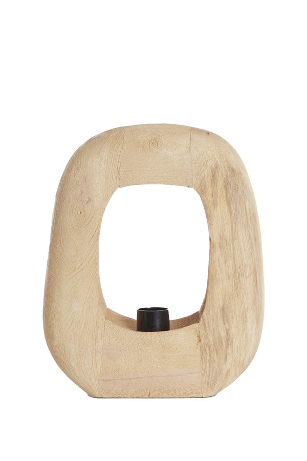 Kelafo Matt Natural Wood Table Lamp 40cm