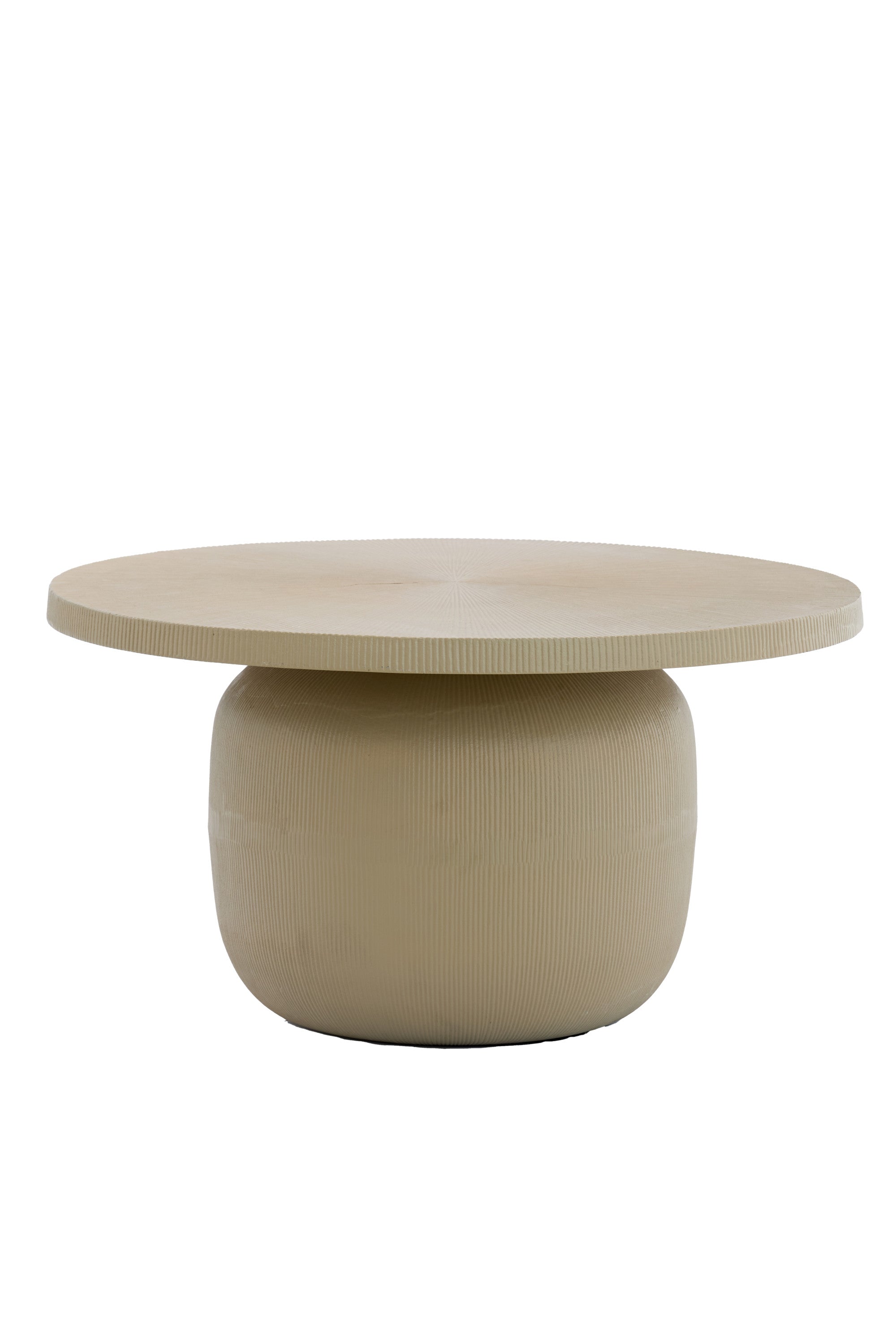 Tigran Matt Sand Metal Round Coffee Table 75.5cm