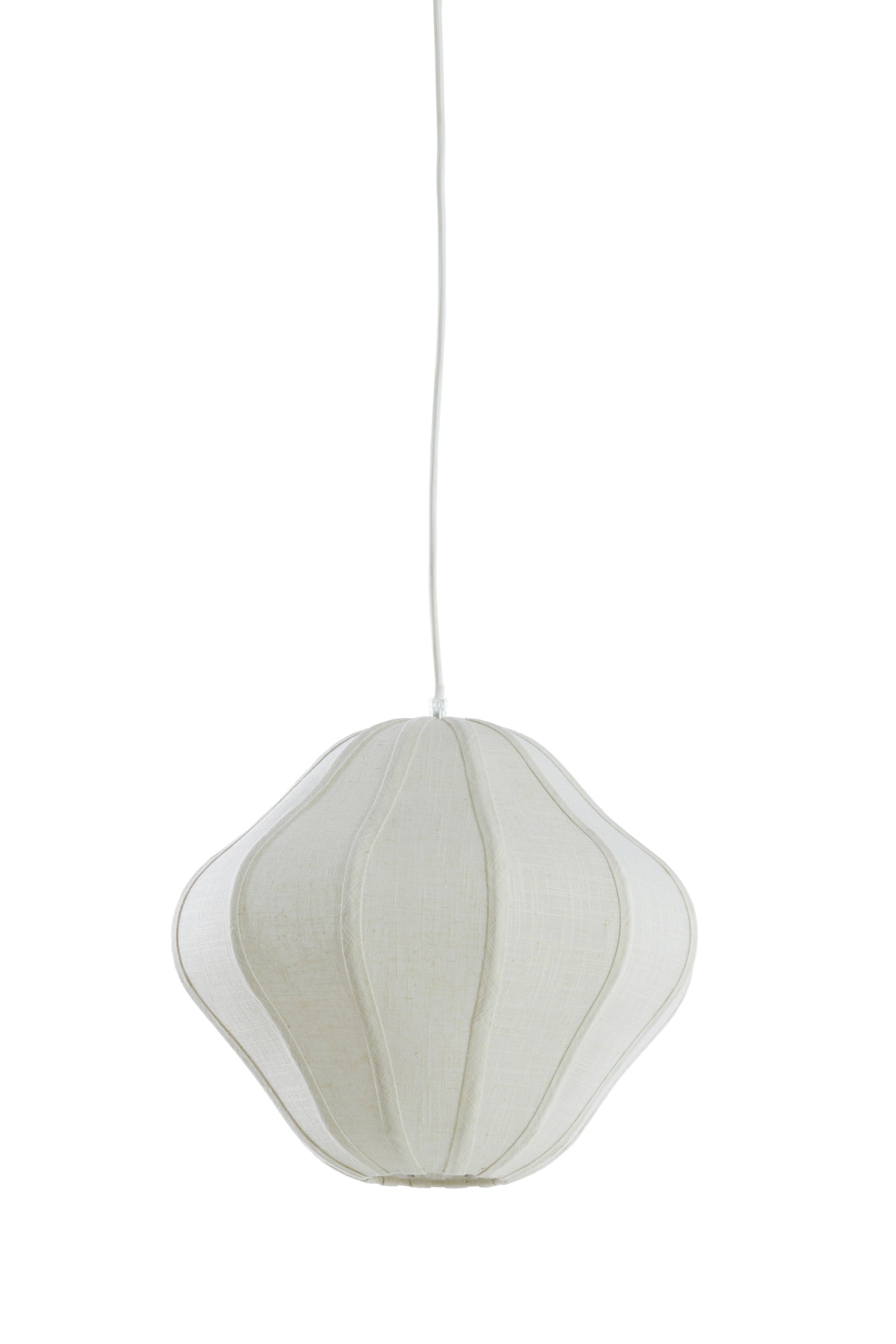 Sukau Cream Linen Pendant Light 38.5cm
