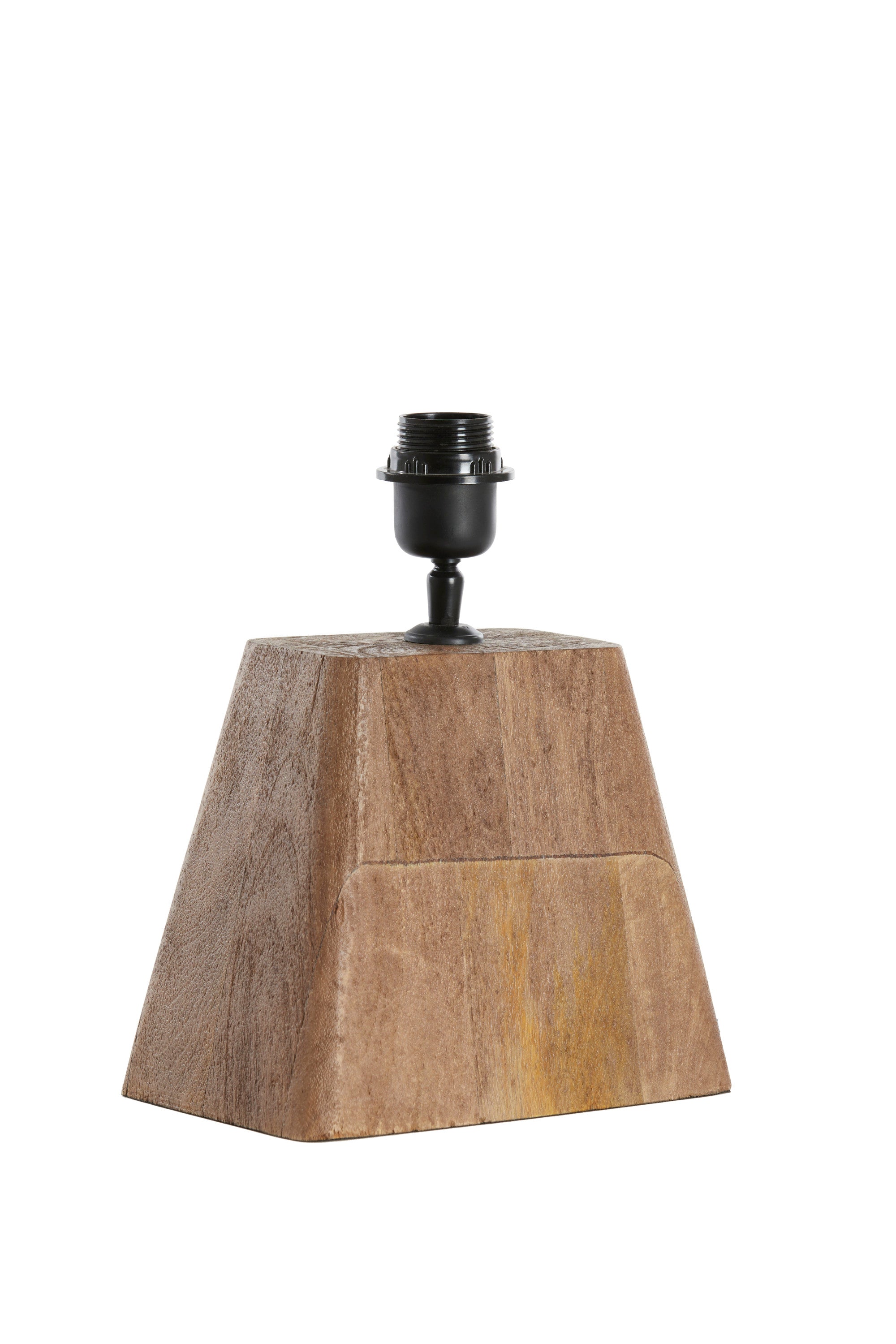 Kardan Matt Brown Wood Large Table Lamp Base 19cm